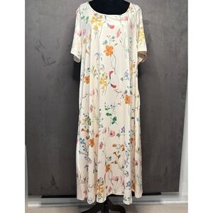 Emery Rose A Line Dress Women 2XL Floral Print Loose Summer Cottagecore New